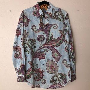 Robert Graham exotic print cocktail button up